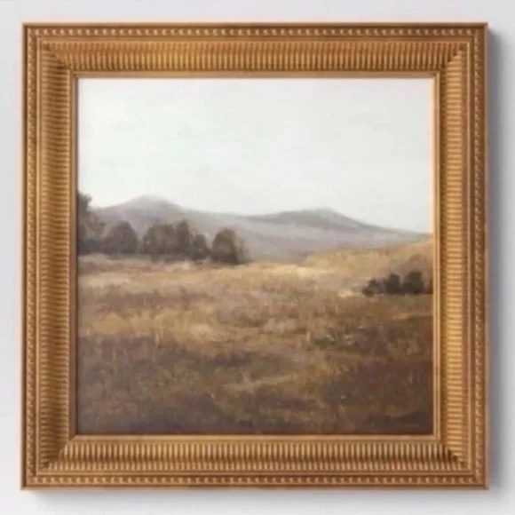 NWT Threshold Wall Decor Threshold Framed Canvas Board ,Prairie Fields - Picture 1 of 2